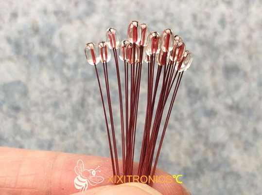 Radialne termistory chipowe z powłoką szklaną do serii AIRMATIC MF57 z rozmiarem głowicy 1,6 mm i 2,3 mm